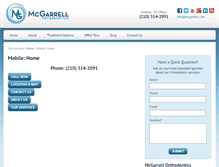 Tablet Screenshot of mcgarrellorthodontics.com